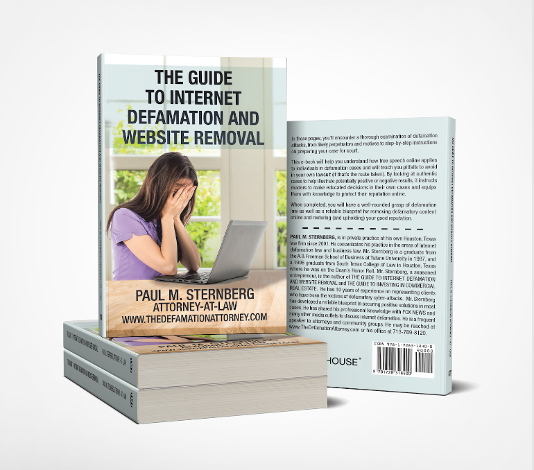 The Guide To Internet Defamation and Website Removal by Paul M. Sternberg